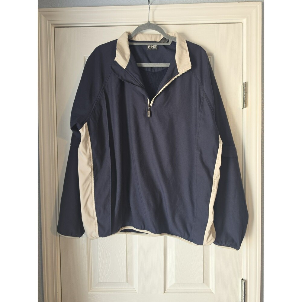 Ping Collection Men's Convertible L Golf Windbreaker Quarter Zip Pullover